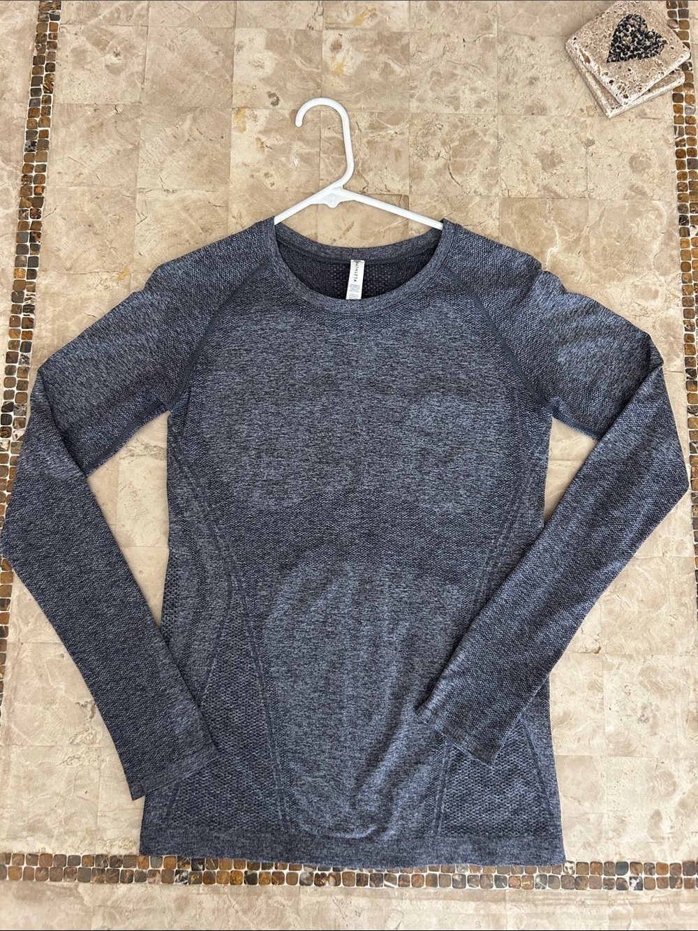 Athleta‎ Momentum Seamless Long Sleeve Top Gray Size S